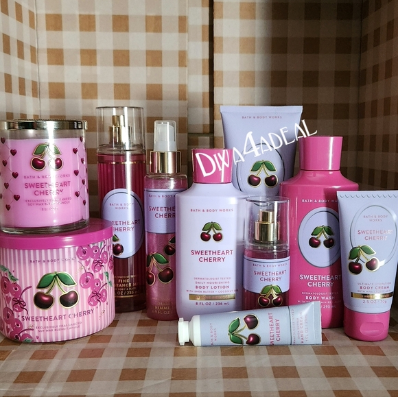 Bath & Body Works SWEETHEART CHERRY 10PC Collection Set Bundle - Picture 1 of 6